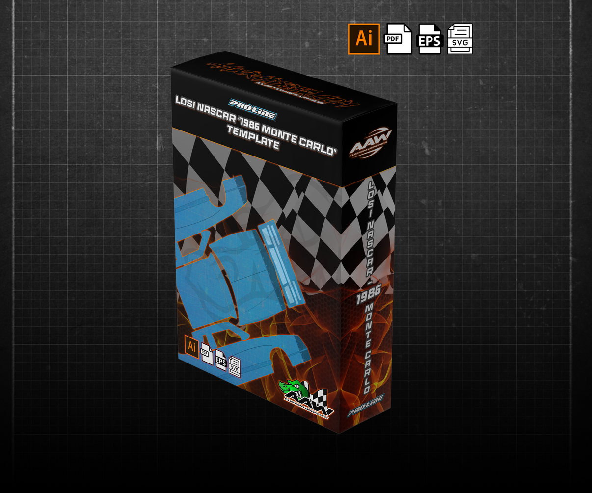 Pro Line Nascar "1986 Monte Carlo" Wrap Template AAW