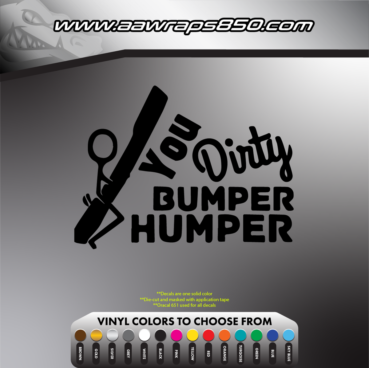 Bumper Humper Decal AAW