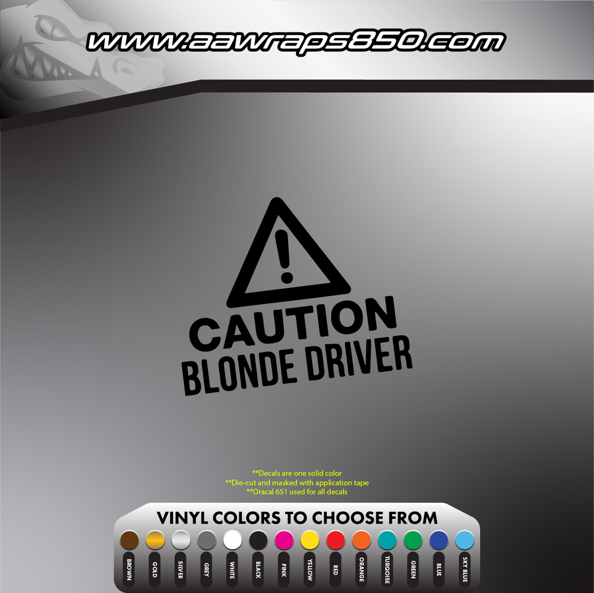 Blonde Driver Decal AAW