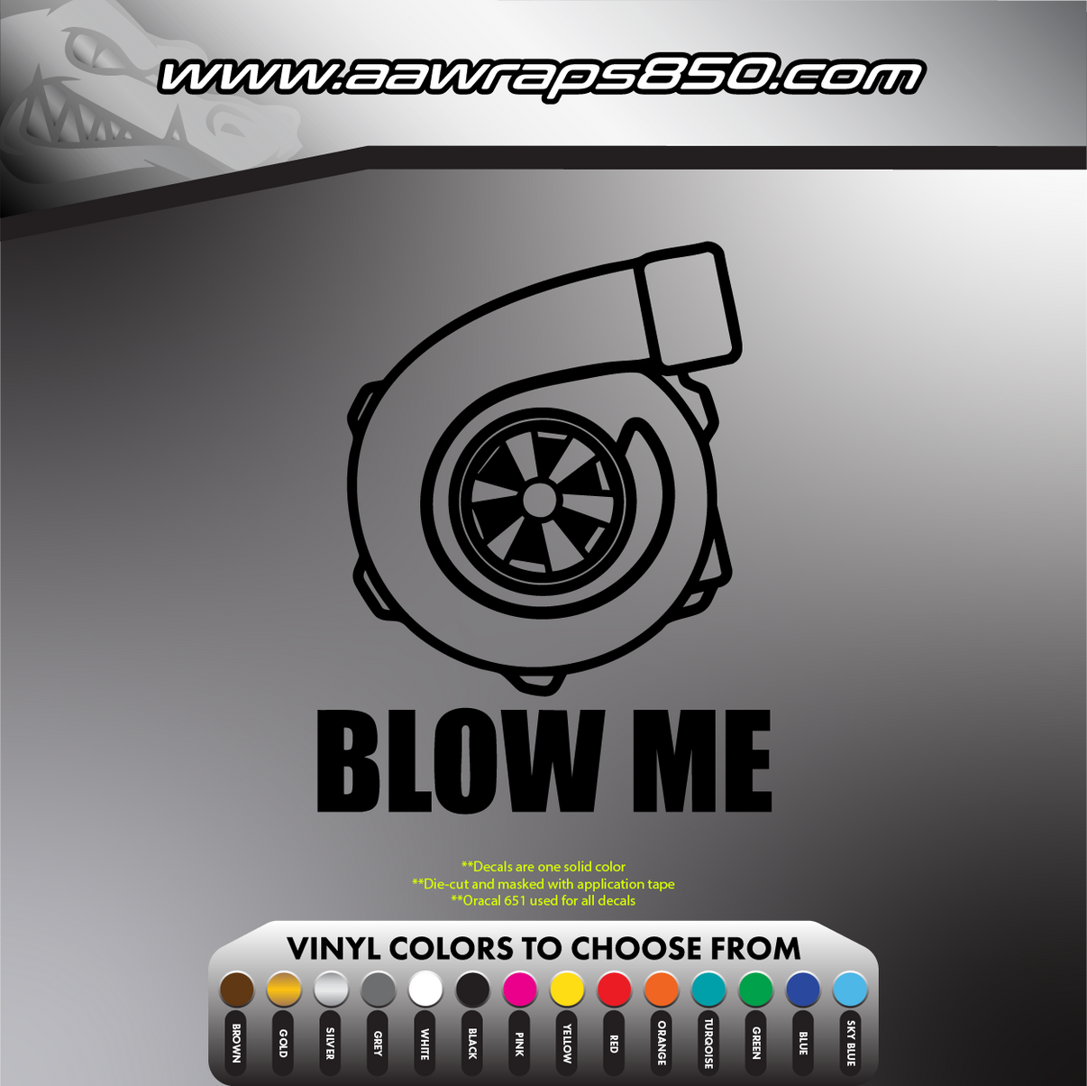 Blow Me Decal AAW