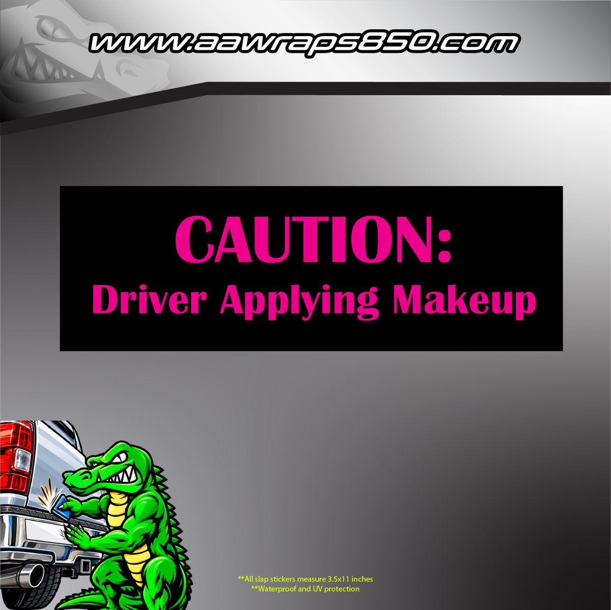 Caution Makeup Slap Sticker AAW