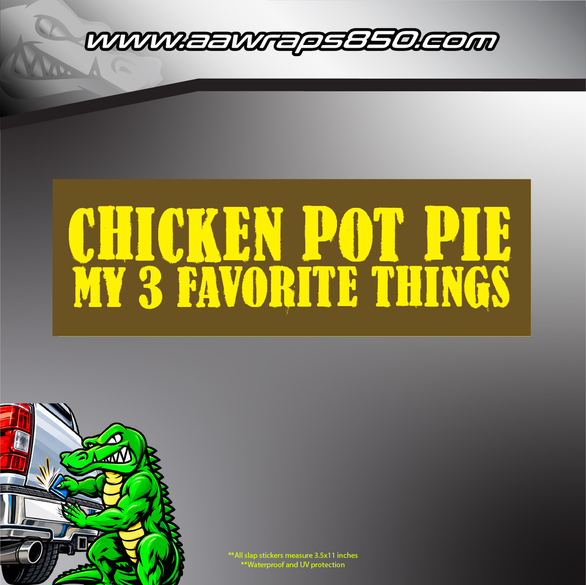 Chicken Pot Pie Slap Sticker AAW