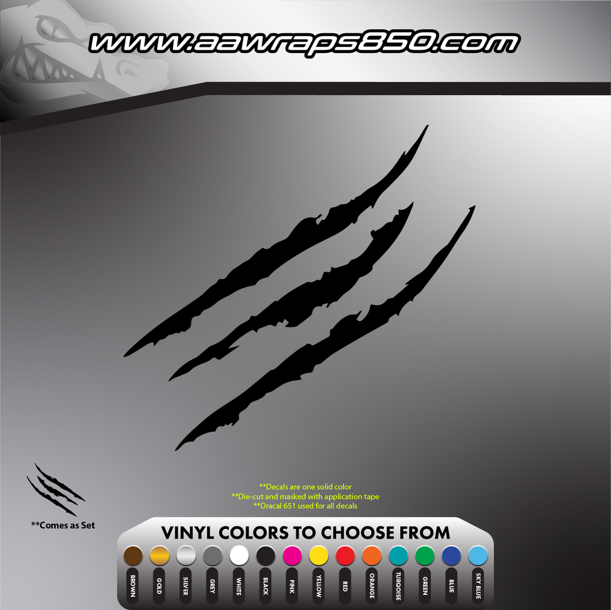 Claw Mark Decal AAW