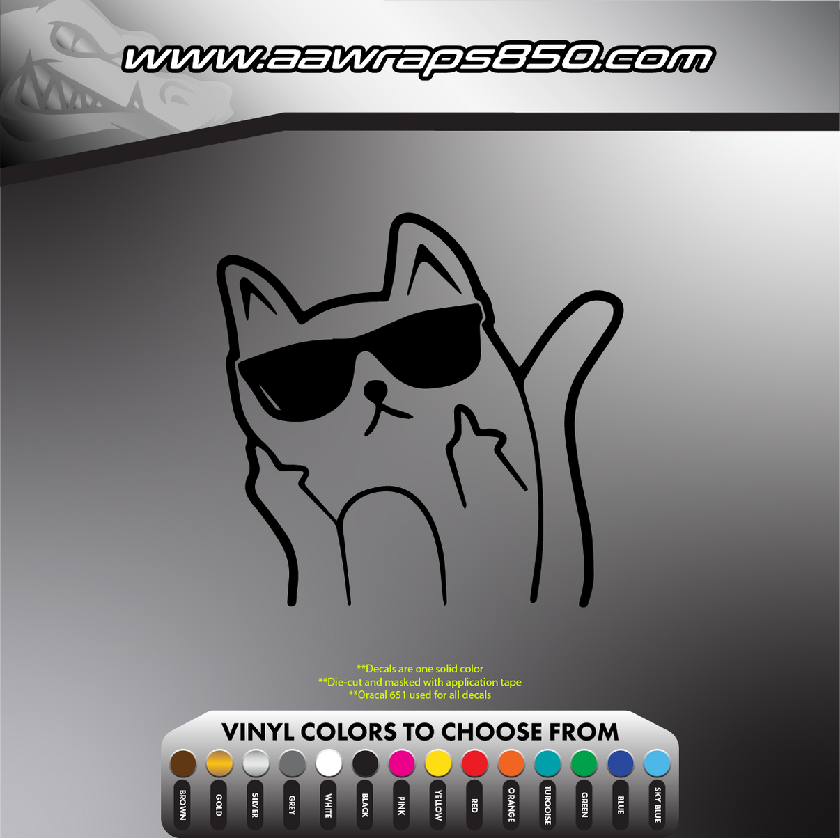 Cool Cat Decal AAW