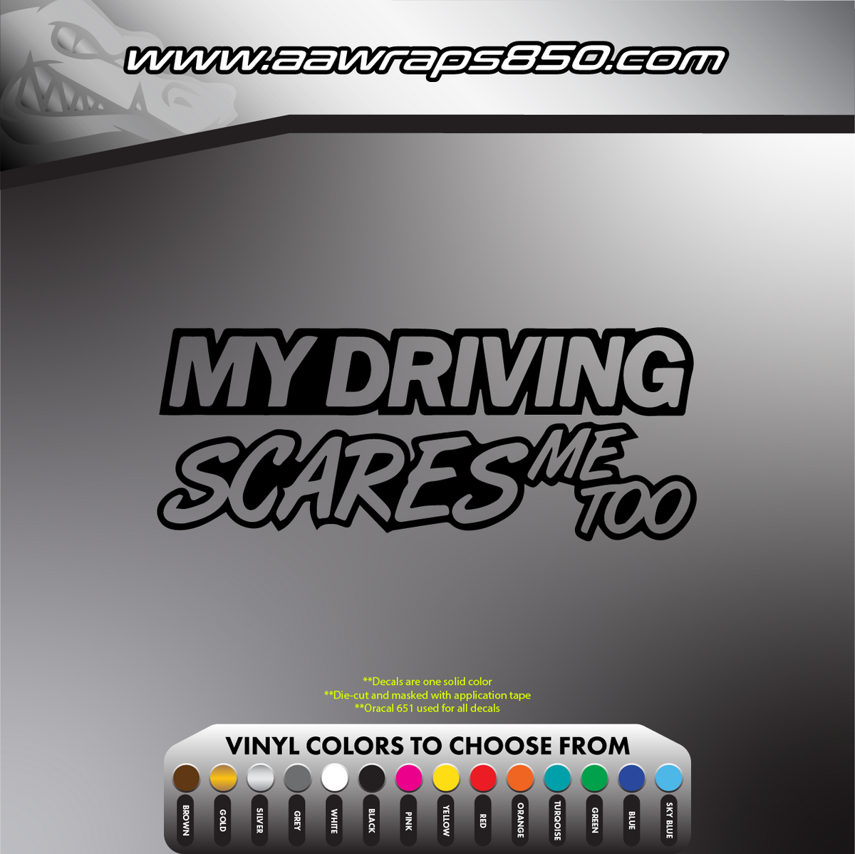 Driving Scare Decal AAW
