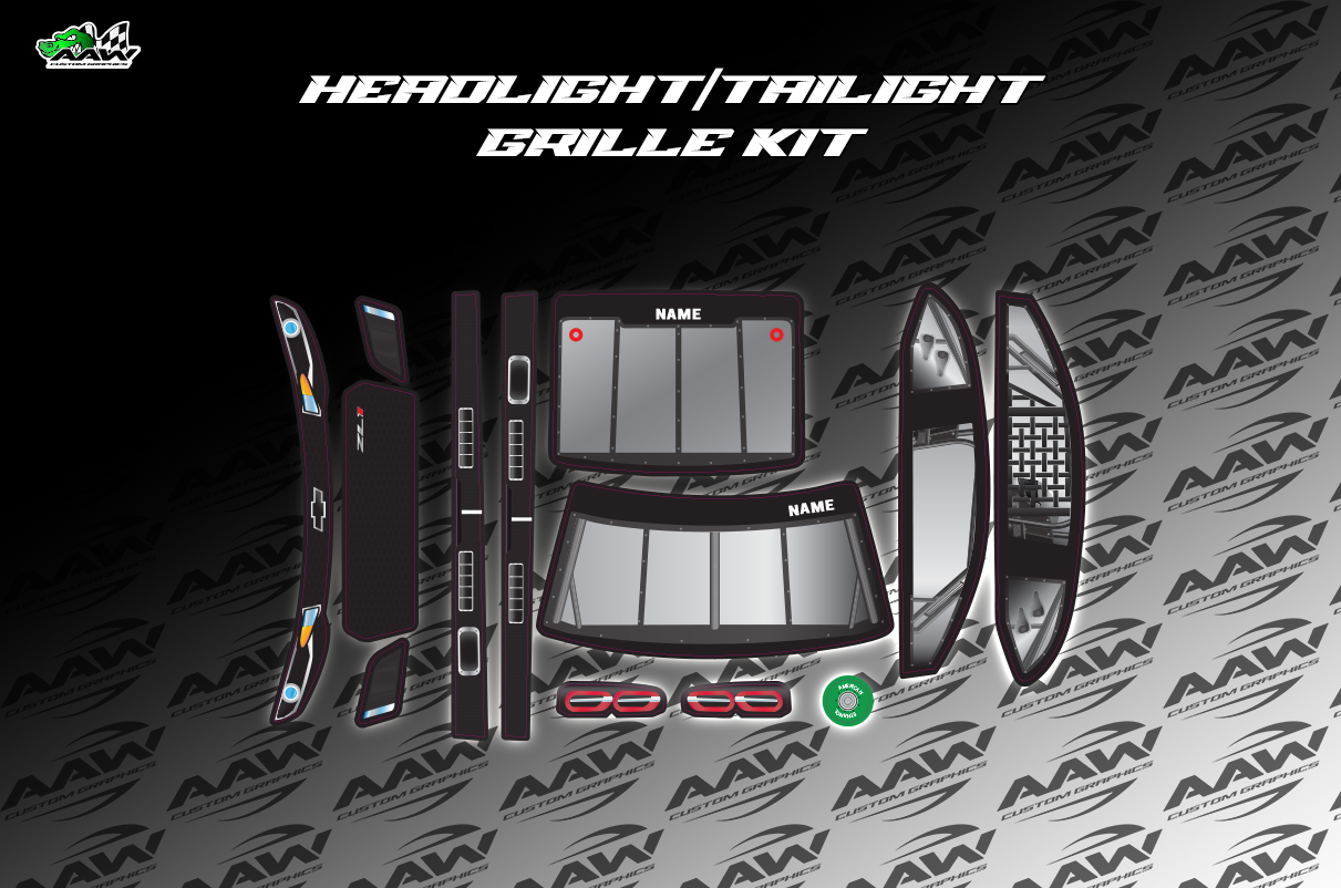 Losi Nascar, Nastruck, Pro-Line Window/Light Kit 1/12 – AAW
