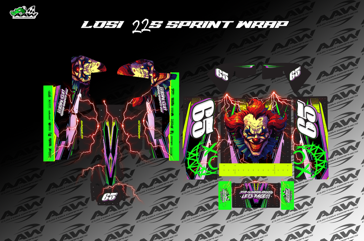 "Clown Around" Losi 22s Wrap AAW