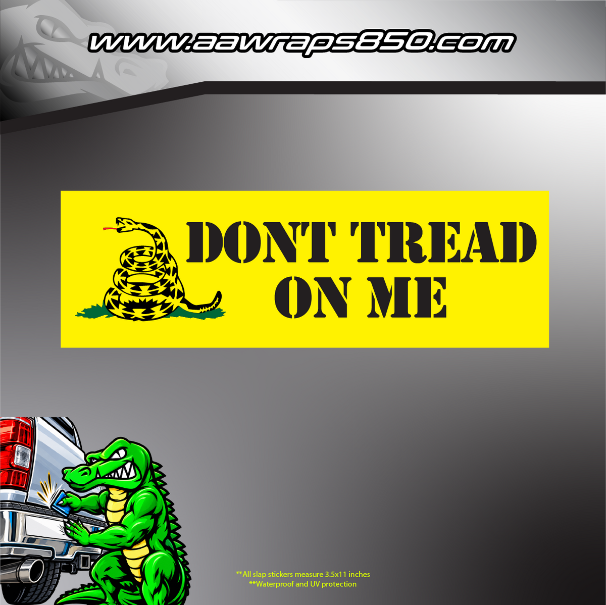 Don't Tread On Me Slap Sticker AAW