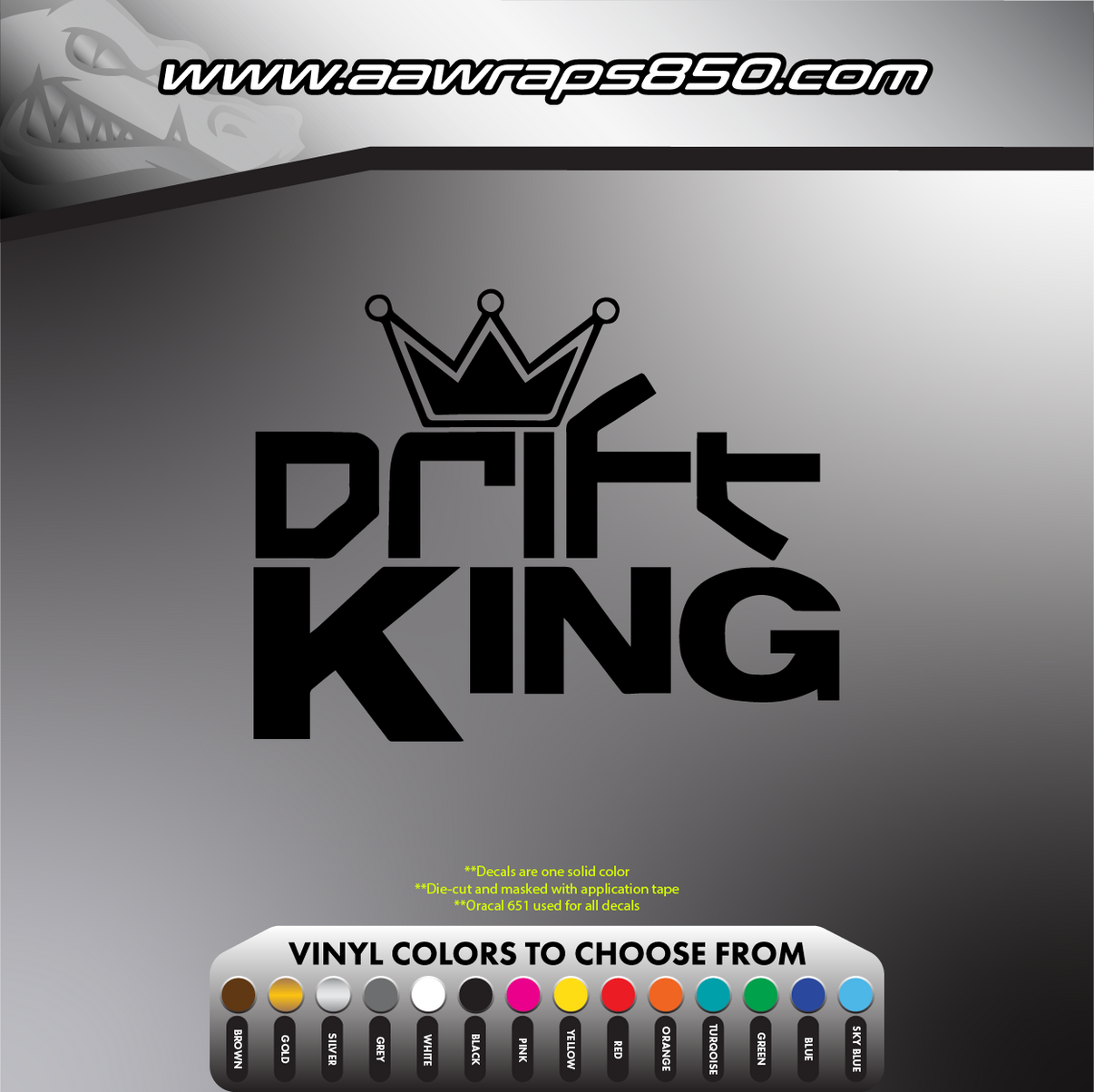Drift King Decal AAW