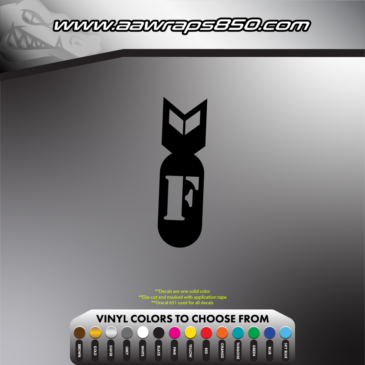 F Bomb Decal AAW