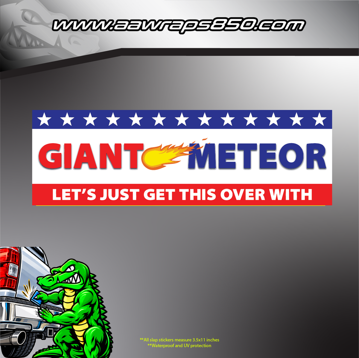 Giant Meteor Slap Sticker AAW