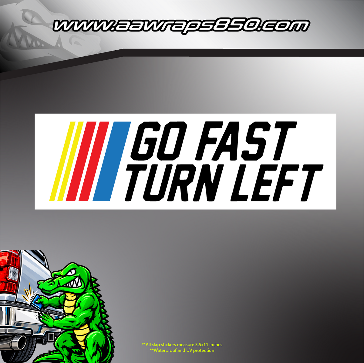 Drive Fast Slap Sticker AAW