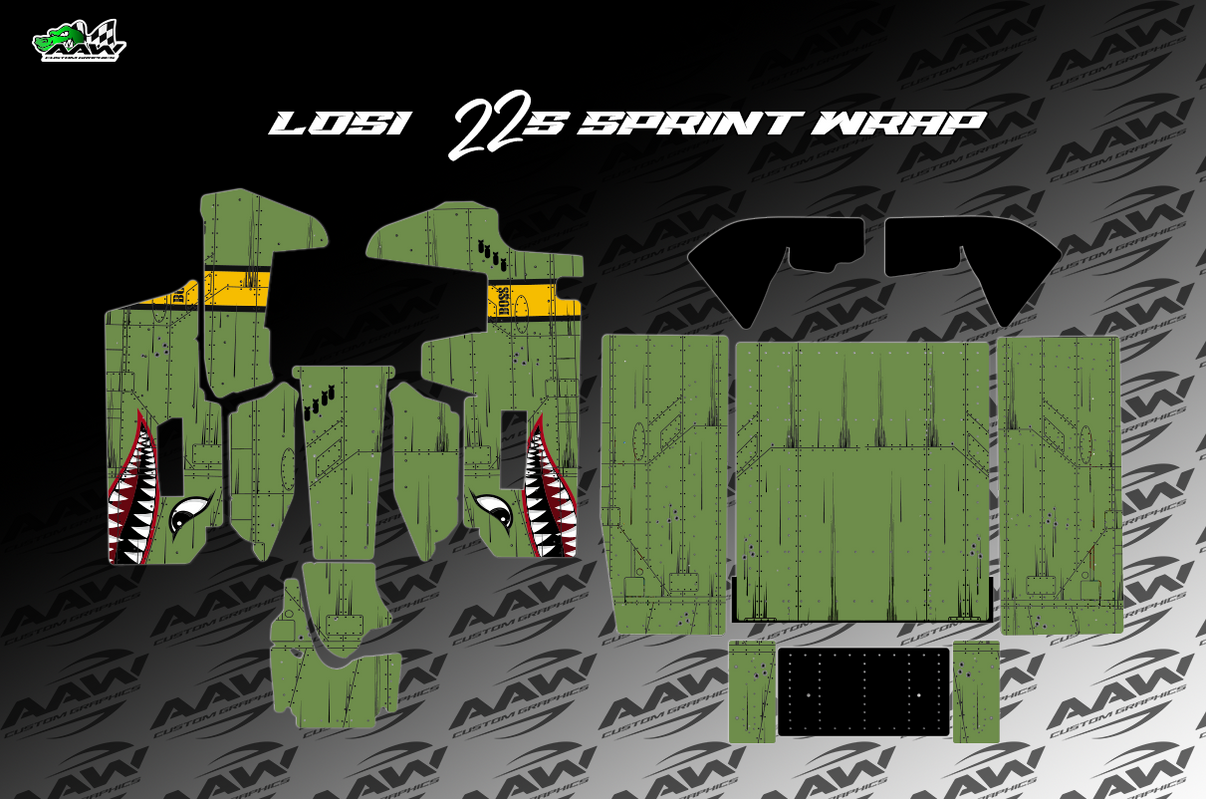 "Green Fighter" Losi 22s Wrap AAW