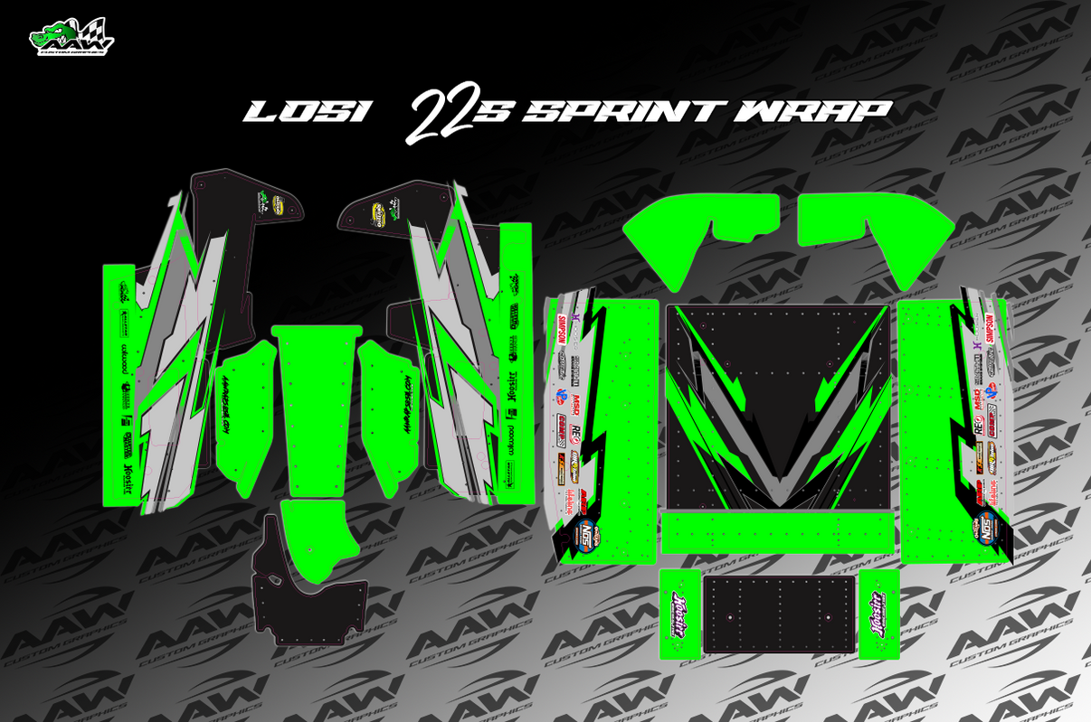 "Green Machine" Losi 22s Wrap AAW