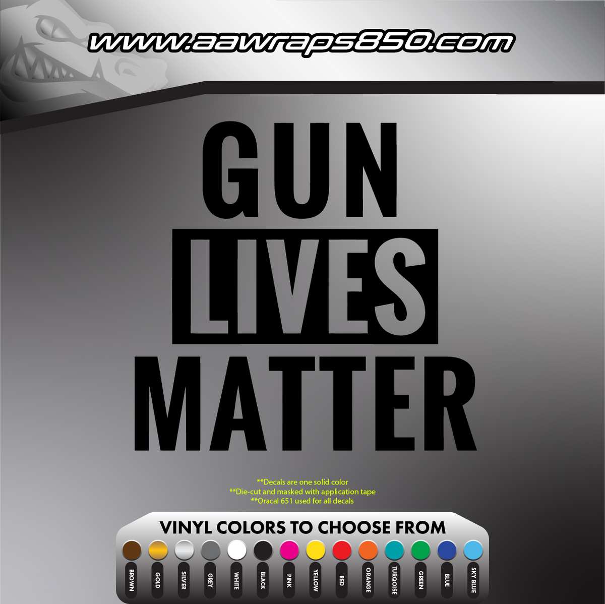 Gun Lives Matter Decal AAW