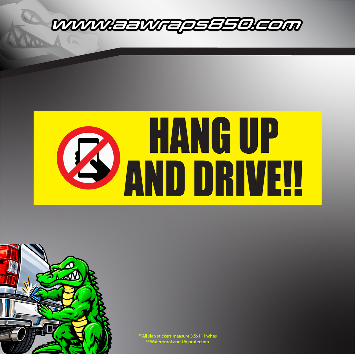 Hang Up Driver Slap Sticker AAW