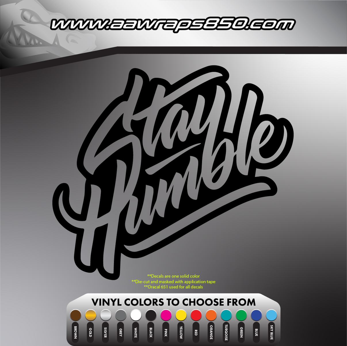 Stay Humble Decal AAW