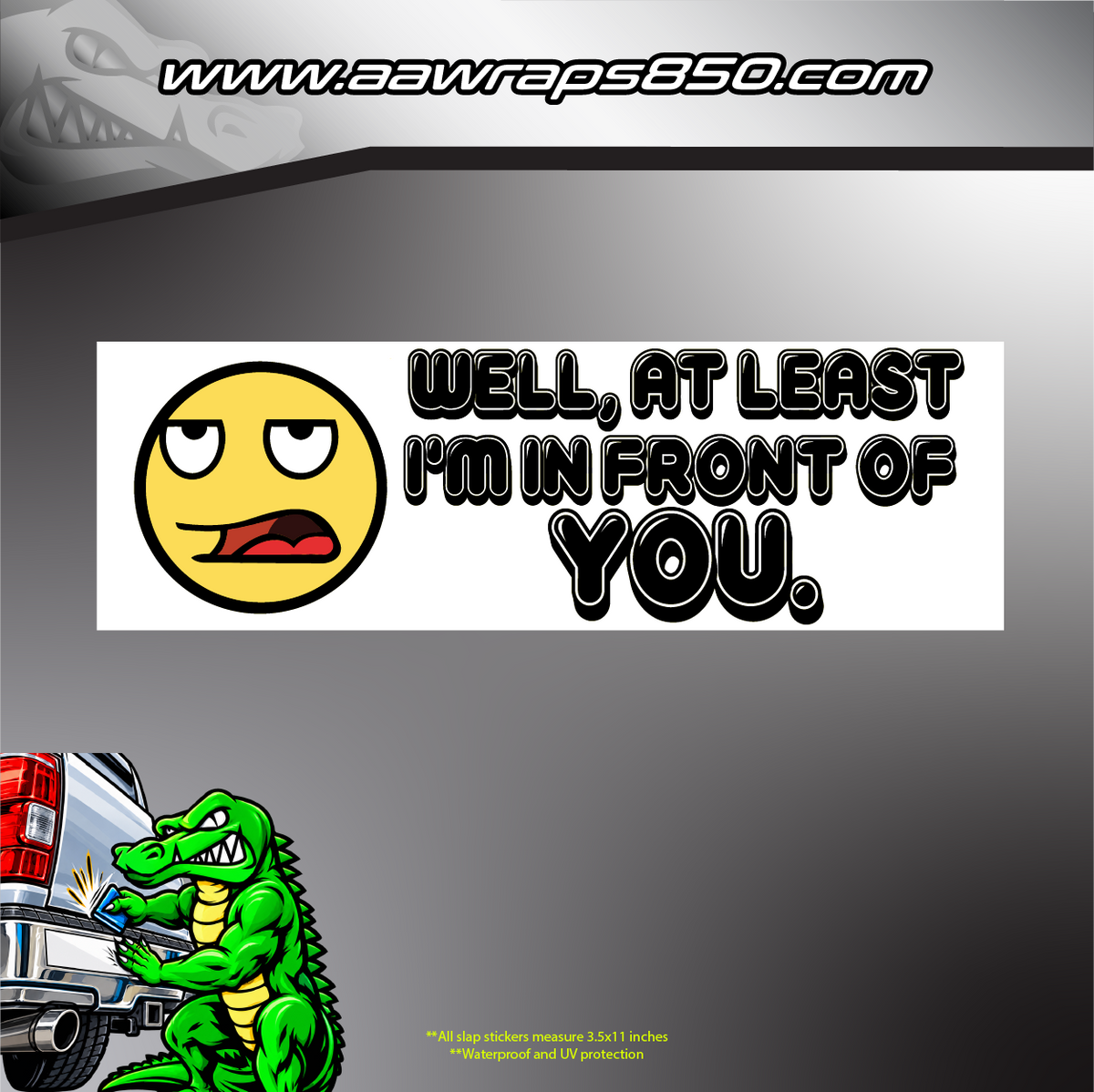 Up Front Slap Sticker AAW