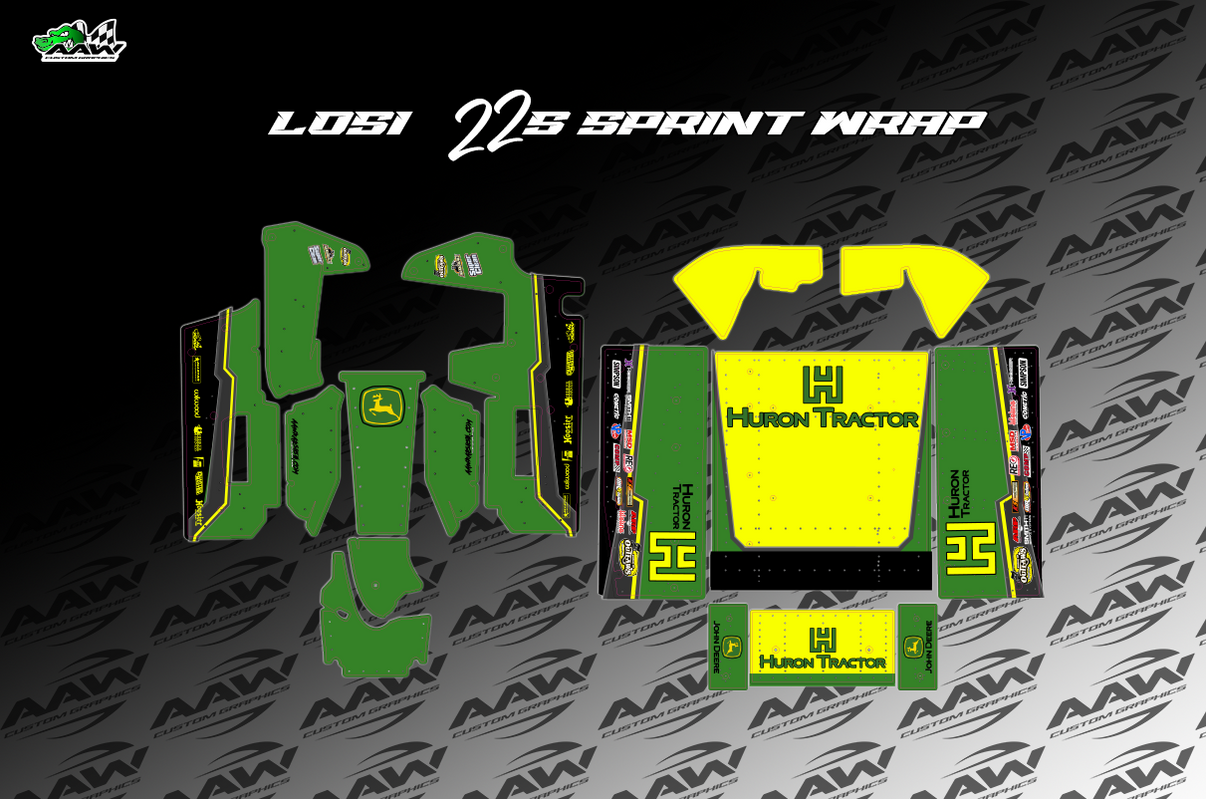 "John Deere" Losi 22s Wrap AAW