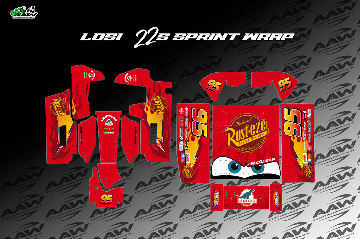 "McQueen" Losi 22s Wrap AAW