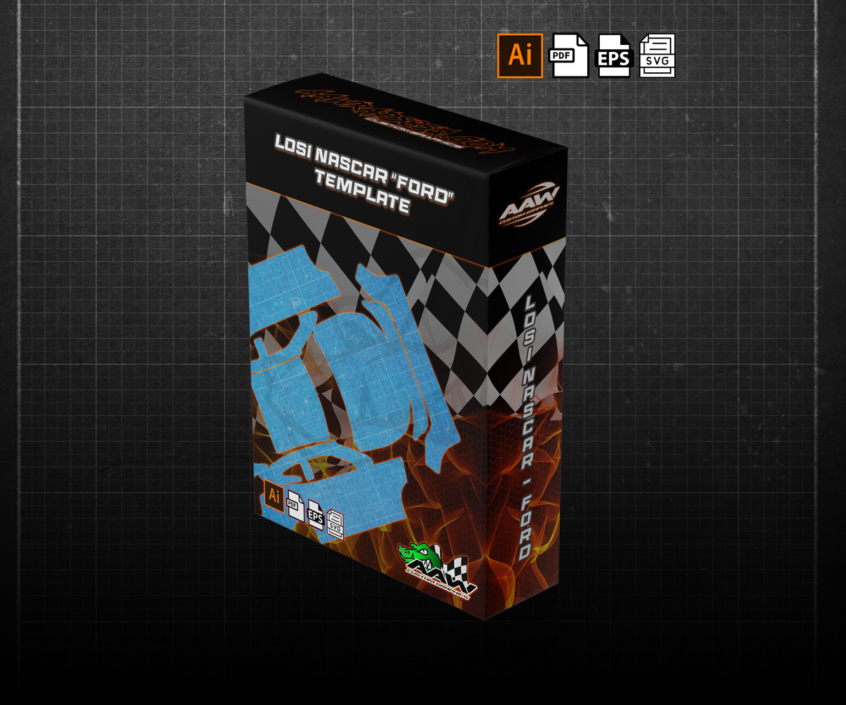 R/C Losi Nascar Wrap Template "Ford" AAW