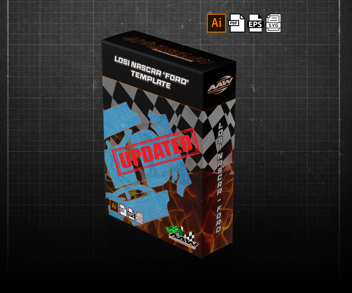 Losi Nascar Wrap Template "Ford" AAW