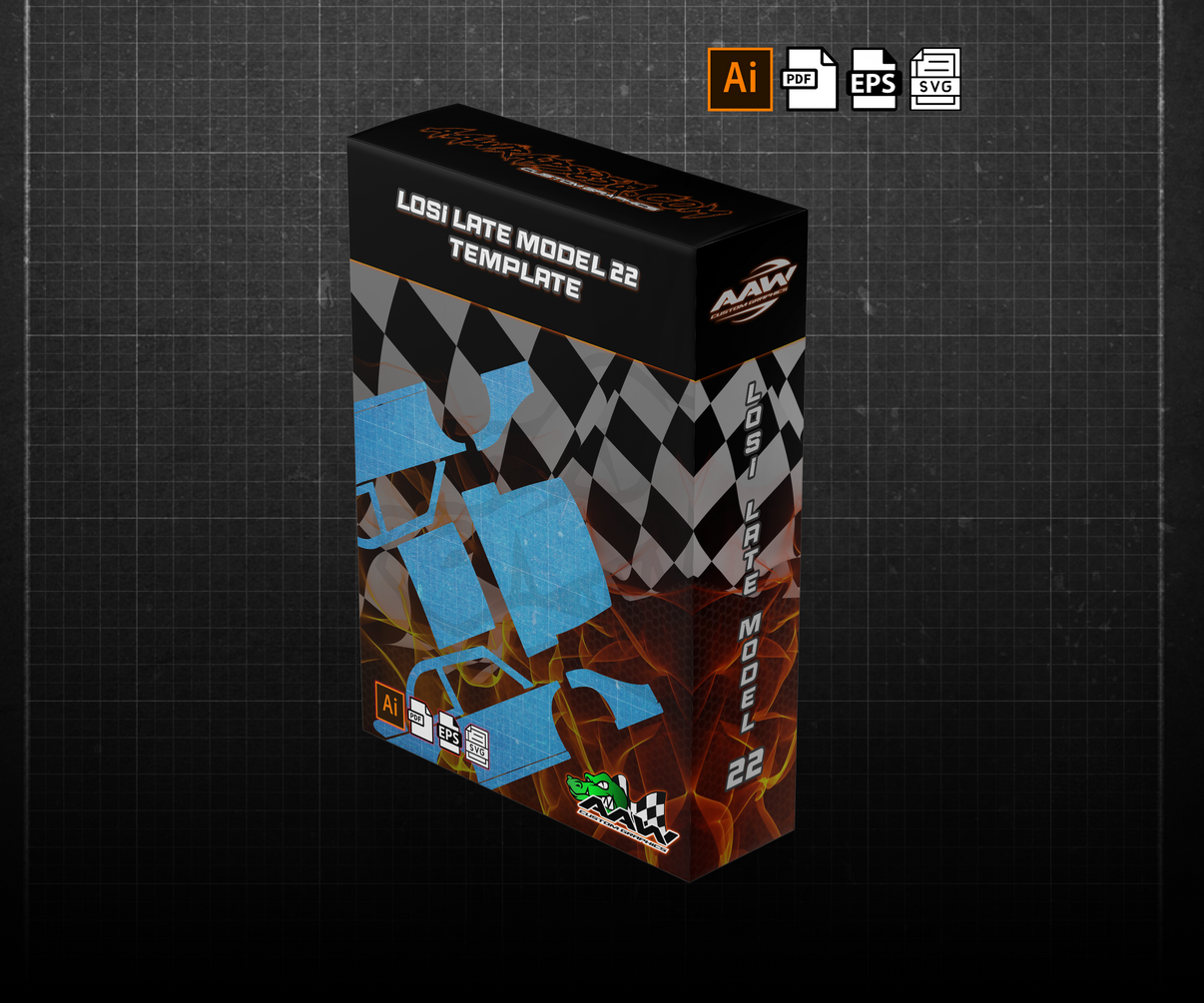 Losi Late Model "22" Wrap Template AAW