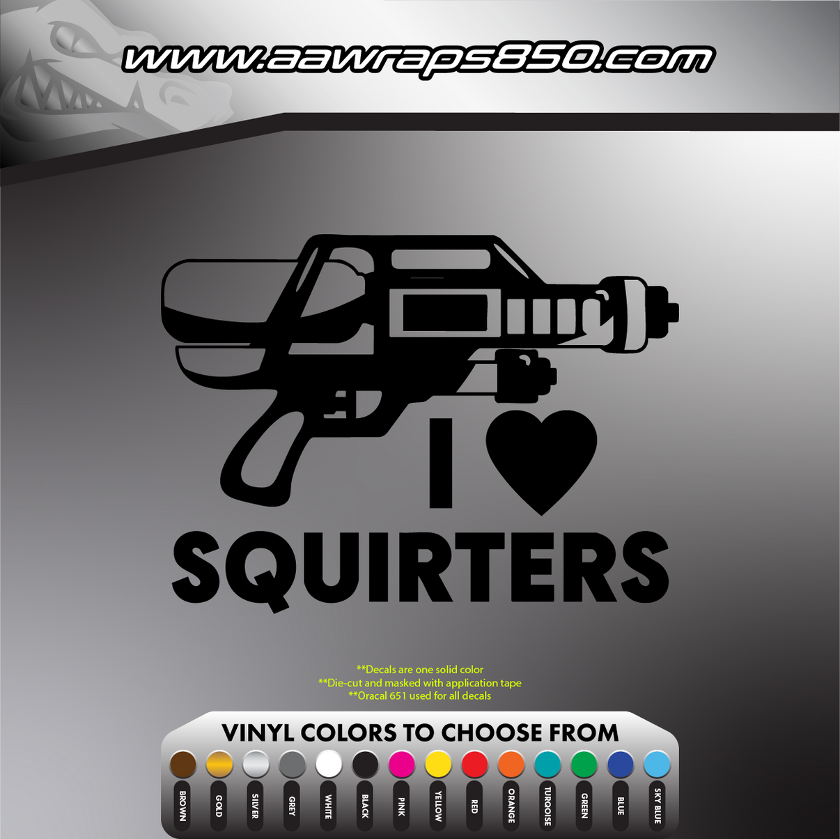 Love Squirters Decal AAW