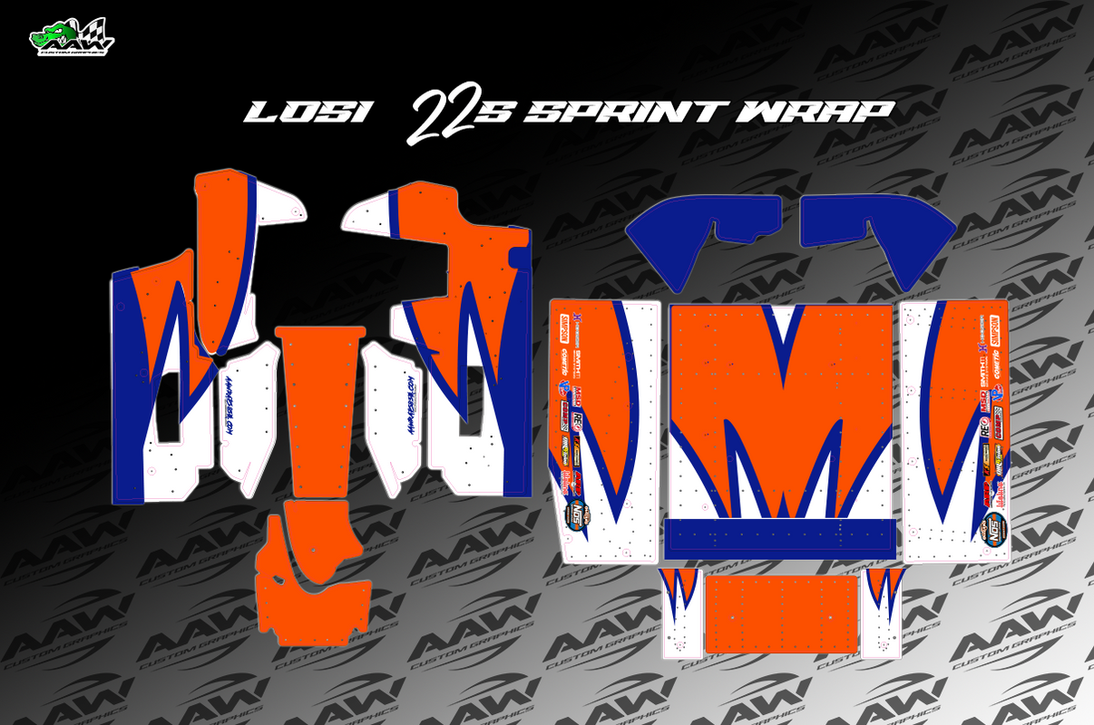 "Orange Dagger" Losi 22s Wrap AAW