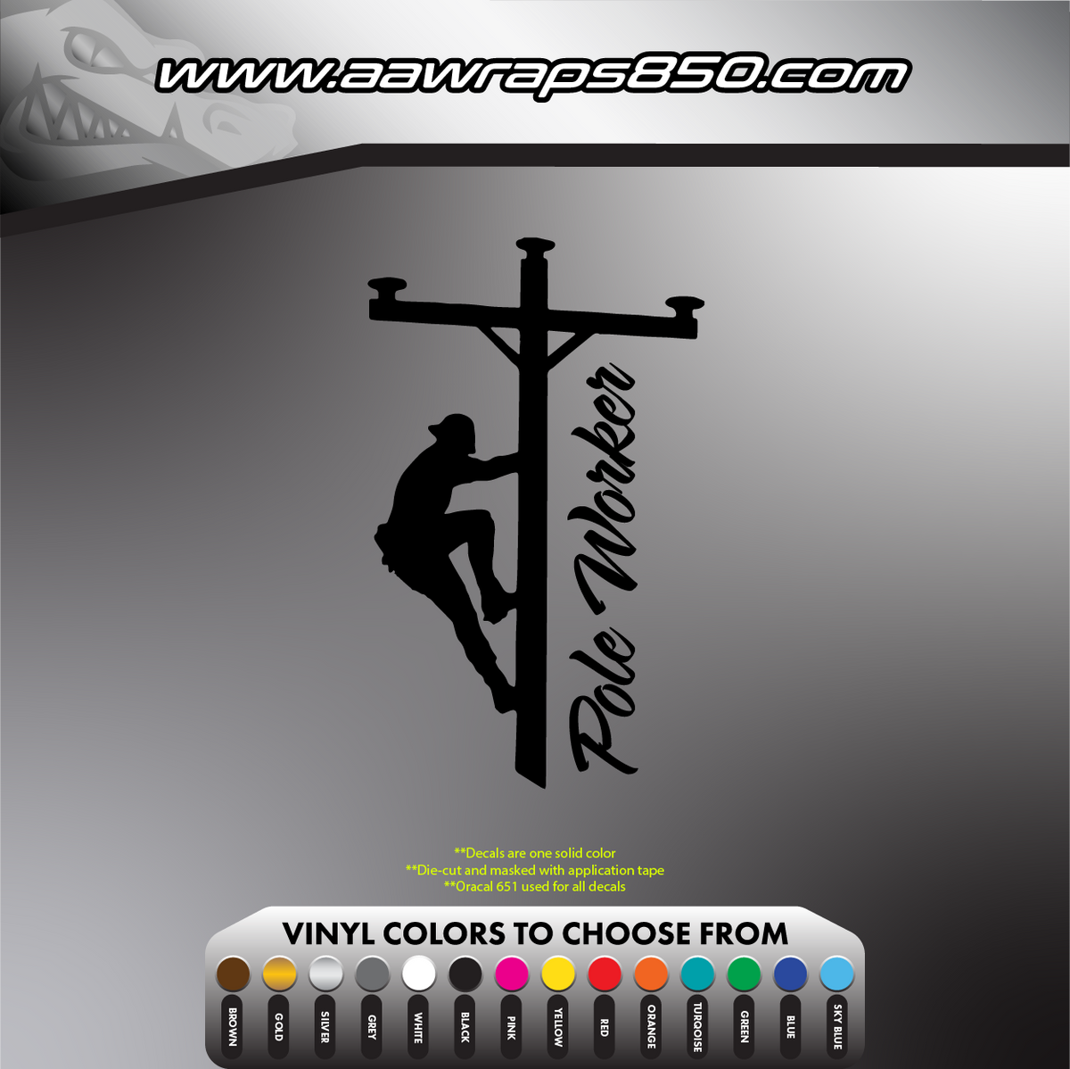 Pole Worker Decal AAW