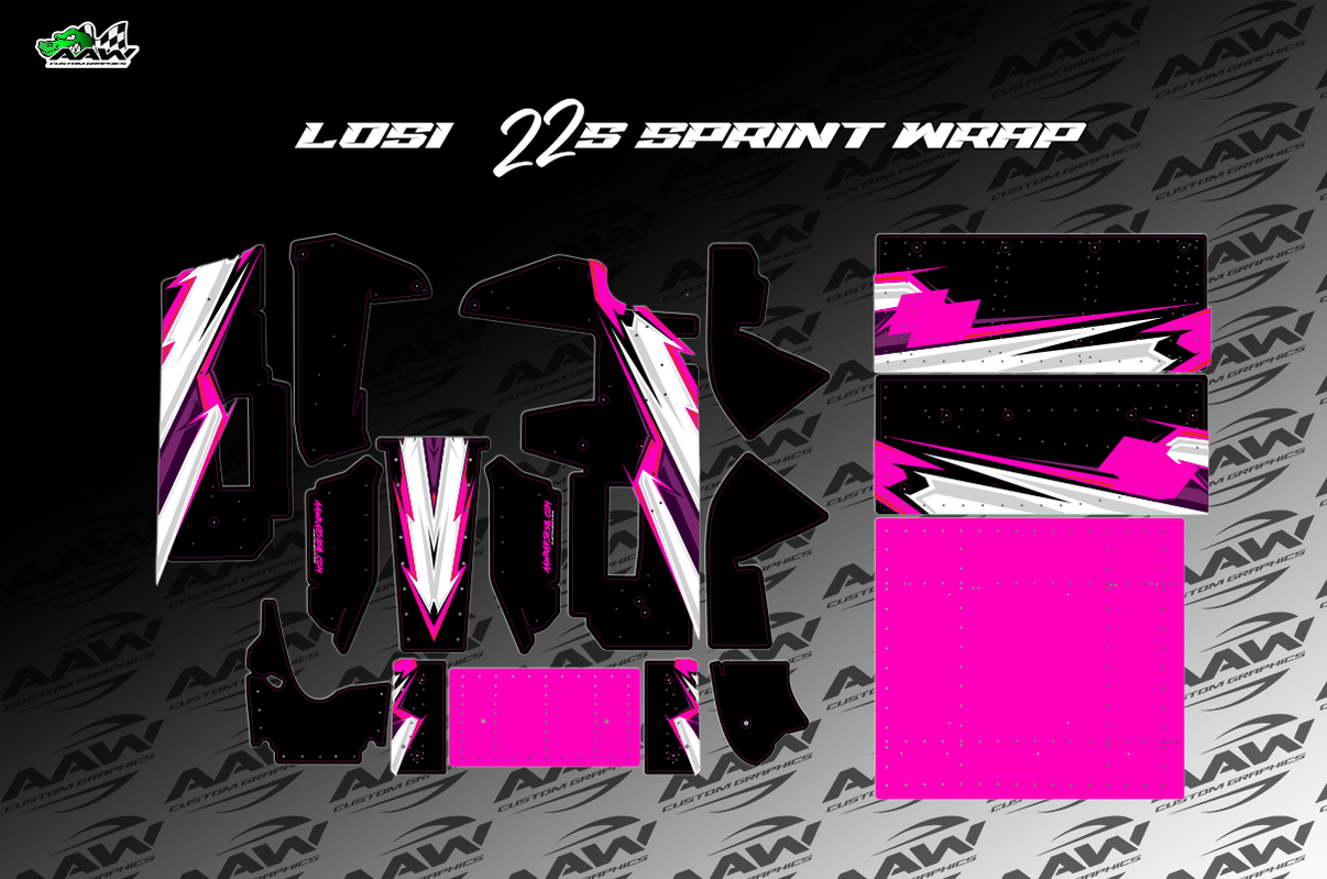 "Pink Ice" Losi 22s Wrap AAW