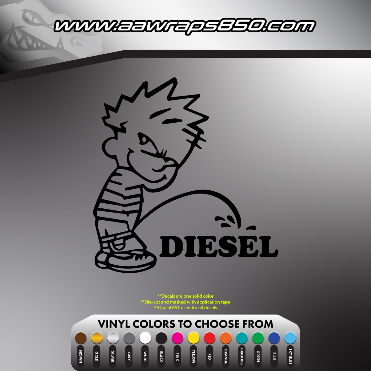 Piss On Diesel Decal AAW