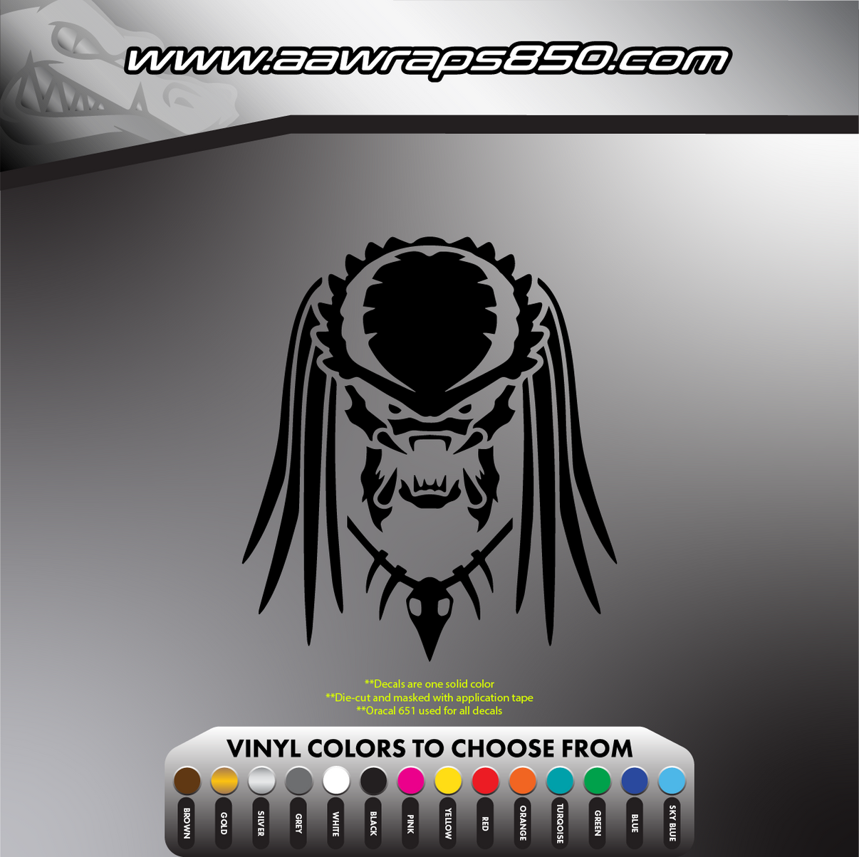 Predator Head Decal AAW