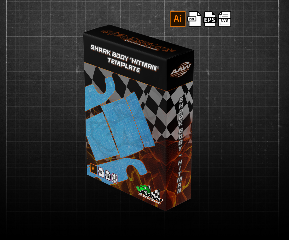 SharkBodies R/C Wrap Template "Hitman" AAW