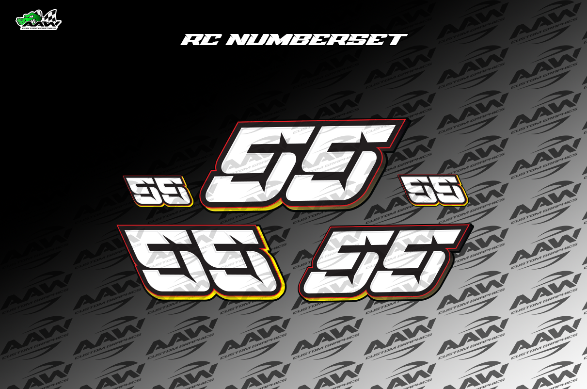 Rcr Racing Number Set R/C Number Sets – AAW
