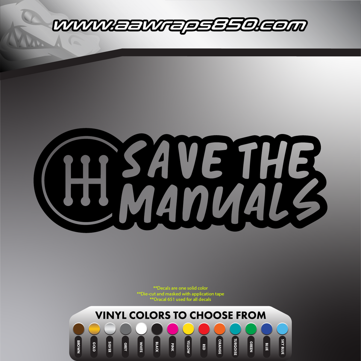 Save Manuals Decal AAW