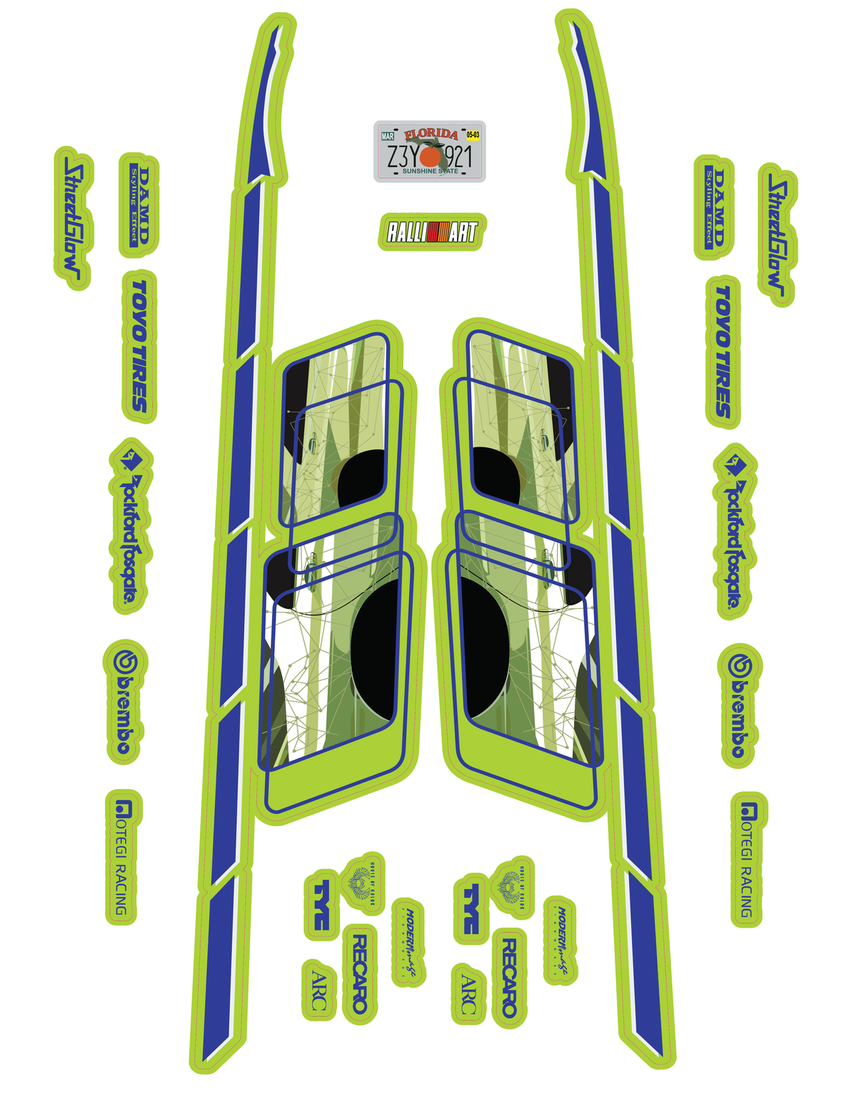 Lance Evo Drift Decal Set AAW