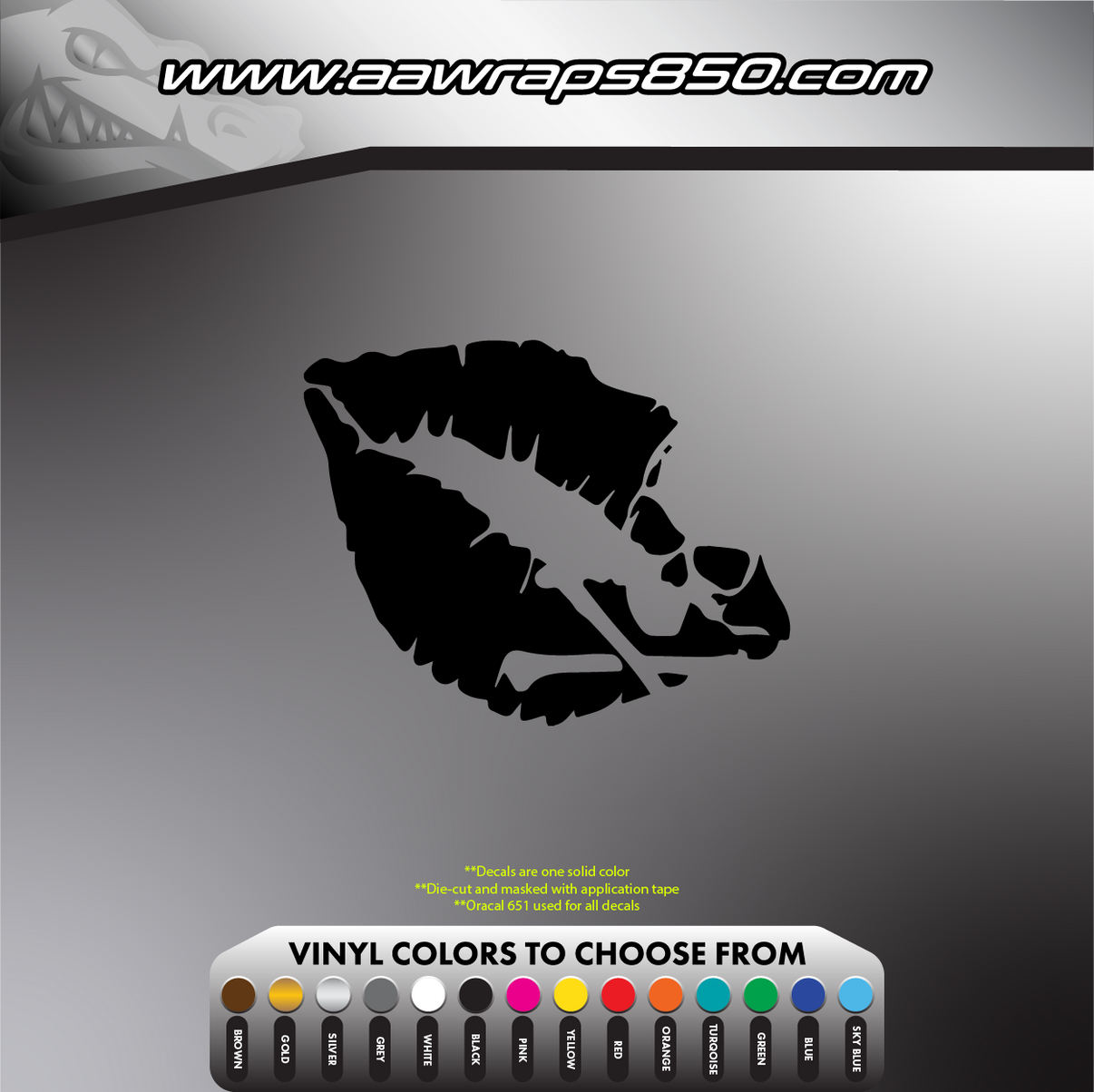 Skull Lips Decal AAW