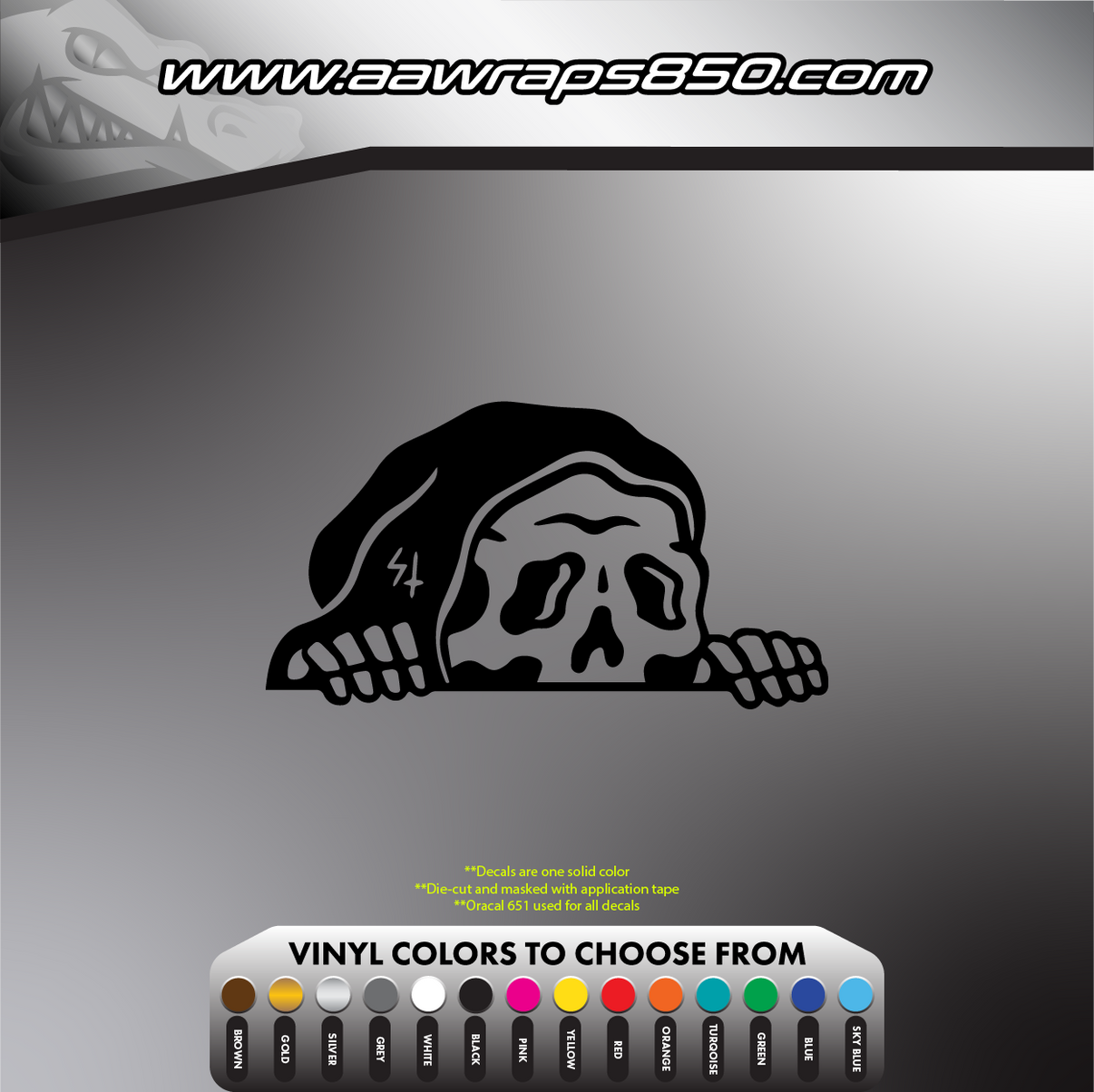 Skull Peek Decal AAW
