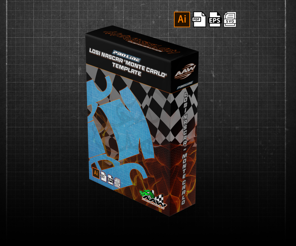 Losi Nascar "Pro-Line Monte Carlo" Wrap Template AAW