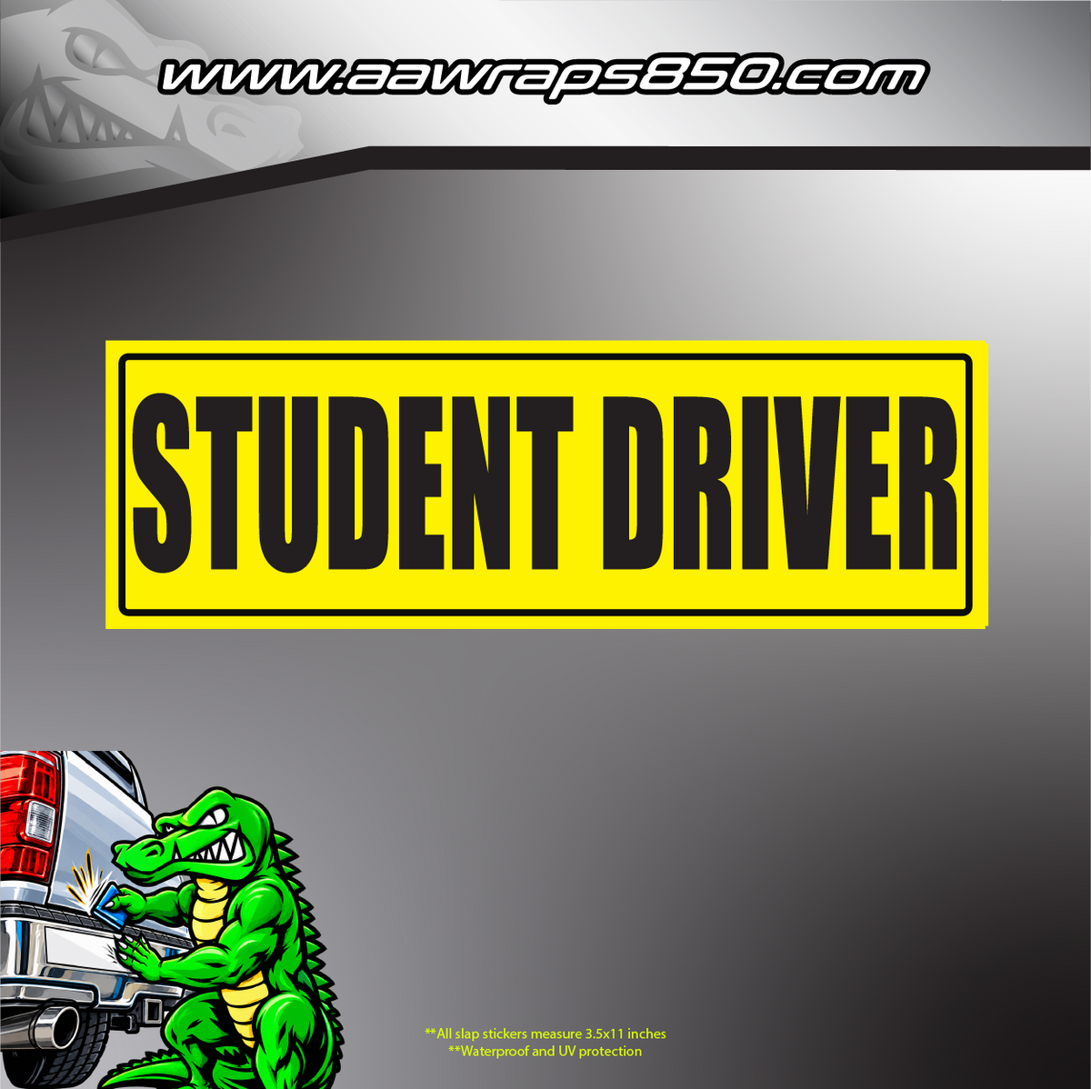 Student Driver Slap Sticker AAW