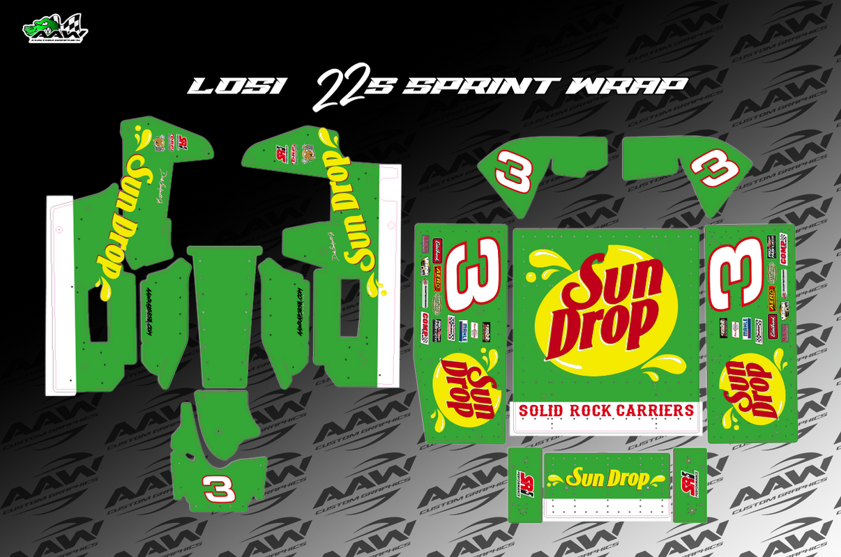 "Sun Drop" Losi 22s Wrap AAW