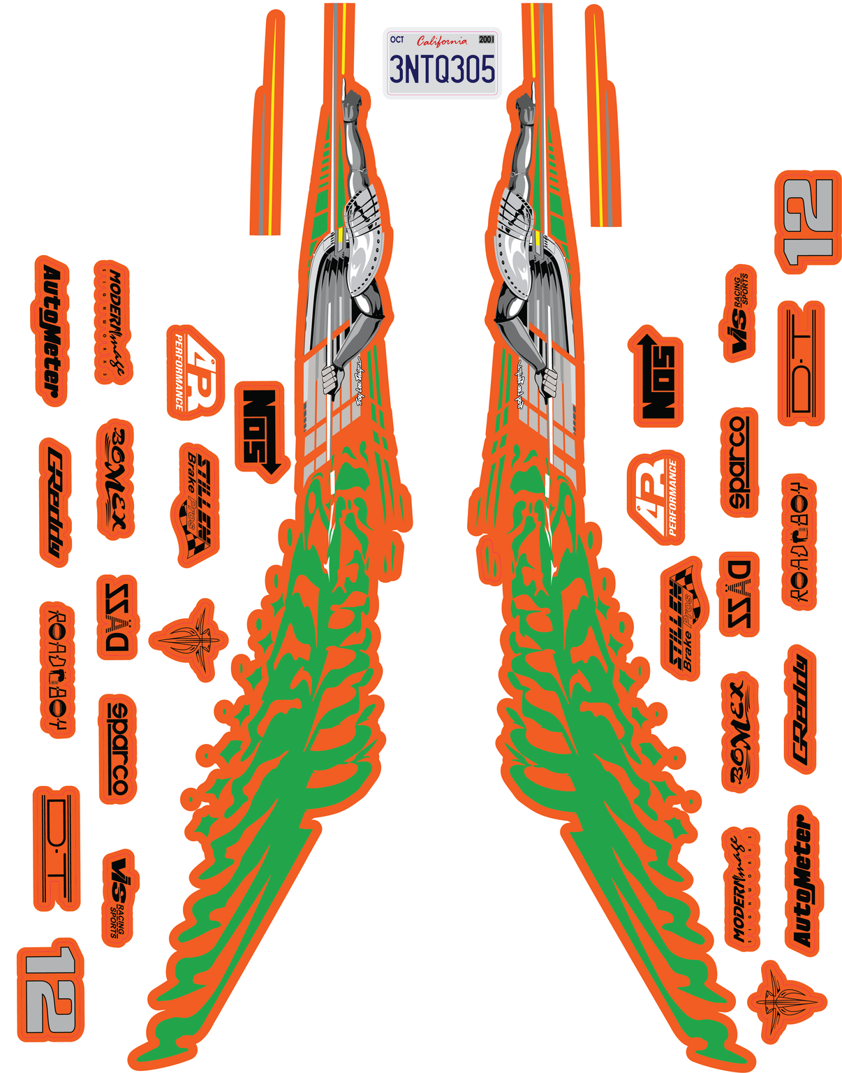 Supra Drift Decal Set AAW