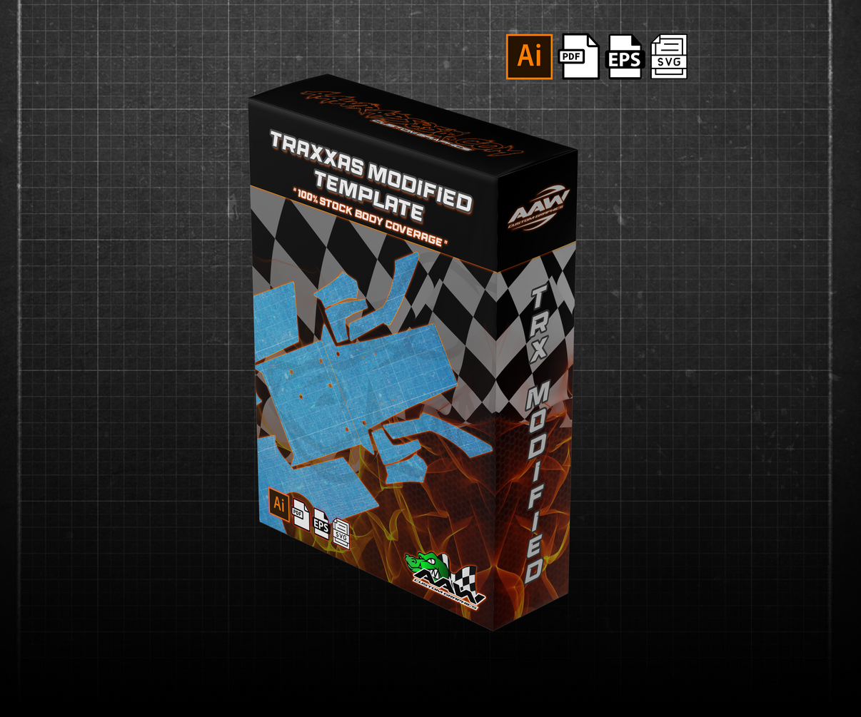 R/C Traxxas Wrap Template "Modified" AAW