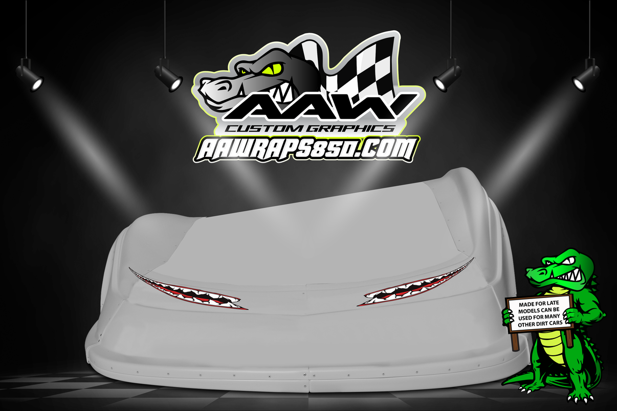 Late Model "Teeth" Headlight Decal Kit AAW