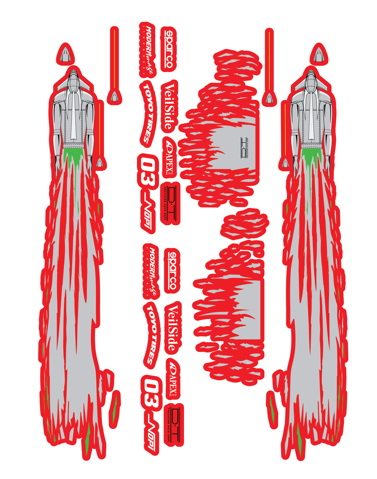 Toretto Drift Decal Set AAW
