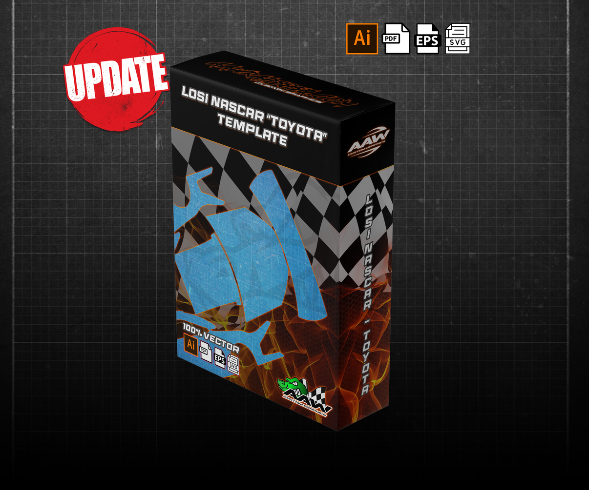 Losi Nascar Wrap Template "Toyota" AAW
