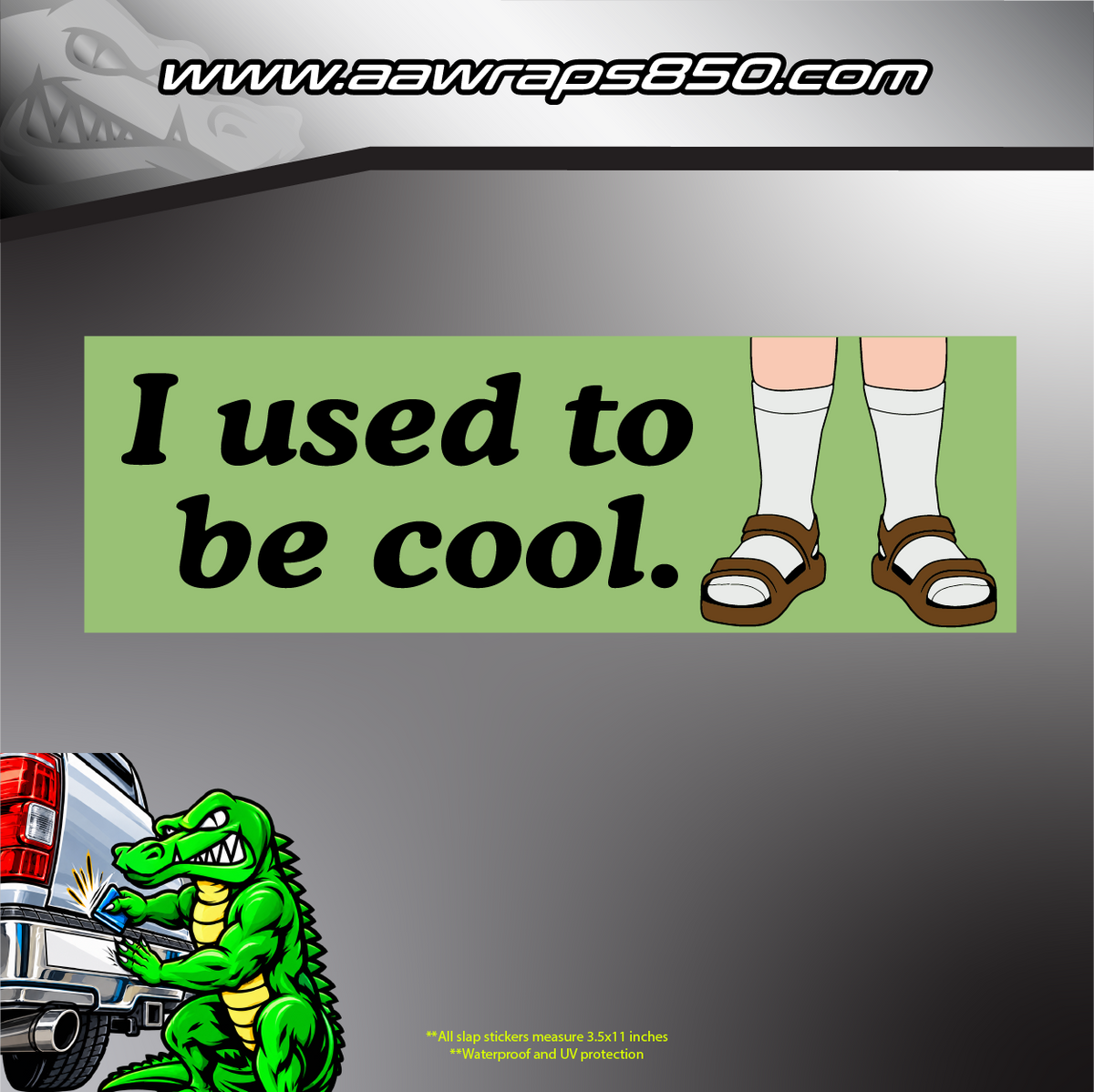 Used to be Cool Slap Sticker AAW