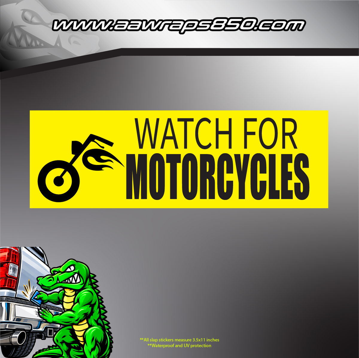 Watch for Motorcycles Slap Sticker AAW