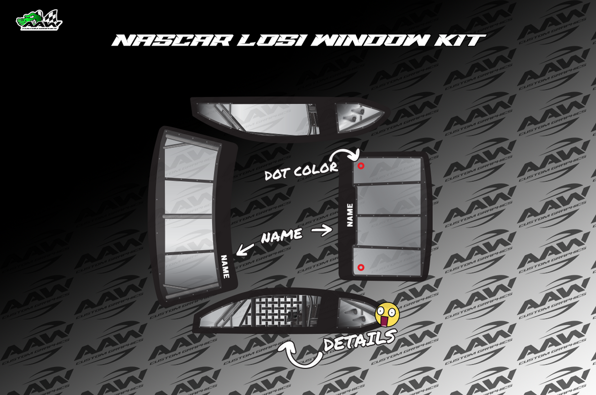 R/C Losi Nascar 1/12 Window Kit My Store